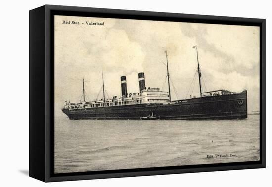 Red Star Line, Blick Auf Dampfschiff Vaderland-null-Framed Stretched Canvas