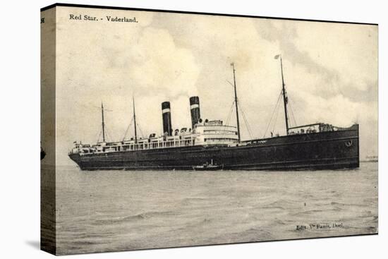 Red Star Line, Blick Auf Dampfschiff Vaderland-null-Stretched Canvas