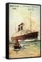 Red Star Line, Triple Screw Pennland, Ex Pittburgh-null-Framed Stretched Canvas