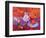 Red Still Life with Chinese Lantern-Ann Oram-Framed Giclee Print