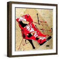 Red Strap Boot-Roderick E. Stevens-Framed Giclee Print