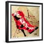 Red Strap Boot-Roderick E. Stevens-Framed Giclee Print