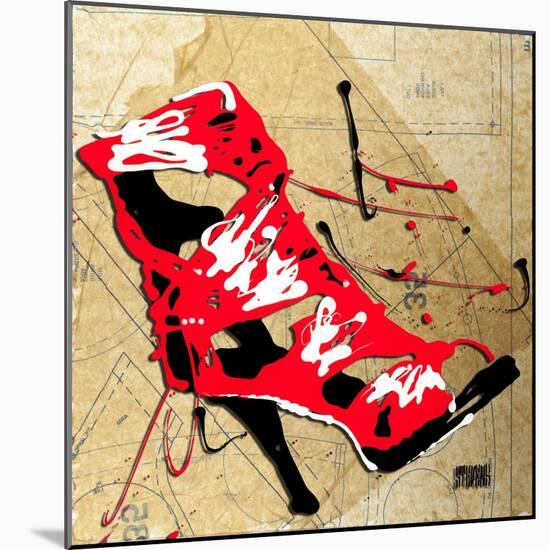 Red Strap Boot-Roderick E. Stevens-Mounted Giclee Print