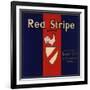 Red Stripe Brand - Sespe, California - Citrus Crate Label-Lantern Press-Framed Art Print