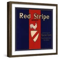 Red Stripe Brand - Sespe, California - Citrus Crate Label-Lantern Press-Framed Art Print