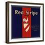 Red Stripe Brand - Sespe, California - Citrus Crate Label-Lantern Press-Framed Art Print