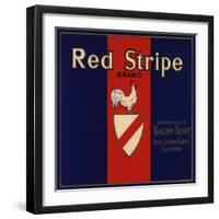 Red Stripe Brand - Sespe, California - Citrus Crate Label-Lantern Press-Framed Art Print