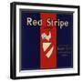 Red Stripe Brand - Sespe, California - Citrus Crate Label-Lantern Press-Framed Art Print