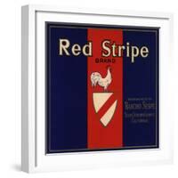 Red Stripe Brand - Sespe, California - Citrus Crate Label-Lantern Press-Framed Art Print