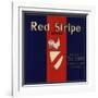 Red Stripe Brand - Sespe, California - Citrus Crate Label-Lantern Press-Framed Art Print