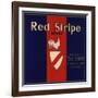 Red Stripe Brand - Sespe, California - Citrus Crate Label-Lantern Press-Framed Art Print