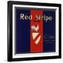 Red Stripe Brand - Sespe, California - Citrus Crate Label-Lantern Press-Framed Art Print