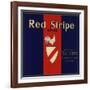 Red Stripe Brand - Sespe, California - Citrus Crate Label-Lantern Press-Framed Art Print