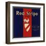 Red Stripe Brand - Sespe, California - Citrus Crate Label-Lantern Press-Framed Art Print