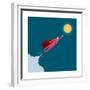 Red Suit Businessman. Super Hero. Concept Illustration-Suat Gursozlu-Framed Premium Giclee Print