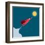 Red Suit Businessman. Super Hero. Concept Illustration-Suat Gursozlu-Framed Art Print