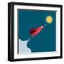 Red Suit Businessman. Super Hero. Concept Illustration-Suat Gursozlu-Framed Art Print