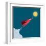 Red Suit Businessman. Super Hero. Concept Illustration-Suat Gursozlu-Framed Art Print