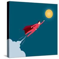 Red Suit Businessman. Super Hero. Concept Illustration-Suat Gursozlu-Stretched Canvas