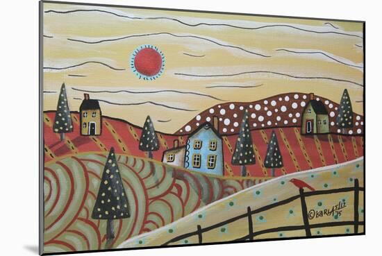 Red Sun-Karla Gerard-Mounted Giclee Print