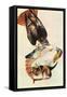 Red Tailed Hawk-John James Audubon-Framed Stretched Canvas