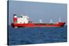 Red Tanker Designed for Transporting Crude Oil is at Anchor near the Port-Volina-Stretched Canvas