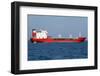 Red Tanker Designed for Transporting Crude Oil is at Anchor near the Port-Volina-Framed Photographic Print