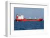 Red Tanker Designed for Transporting Crude Oil is at Anchor near the Port-Volina-Framed Photographic Print