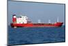 Red Tanker Designed for Transporting Crude Oil is at Anchor near the Port-Volina-Mounted Photographic Print