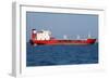 Red Tanker Designed for Transporting Crude Oil is at Anchor near the Port-Volina-Framed Photographic Print