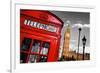 Red Telephone Big Ben London-null-Framed Art Print