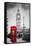 Red Telephone Booth and Big Ben in London, England, the Uk. People Walking in Rush. the Symbols of-Michal Bednarek-Framed Stretched Canvas