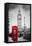 Red Telephone Booth and Big Ben in London, England, the Uk. People Walking in Rush. the Symbols of-Michal Bednarek-Framed Stretched Canvas