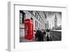 Red Telephone Booth and Big Ben in London, England, the Uk. People Walking in Rush. the Symbols of-Michal Bednarek-Framed Photographic Print