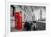 Red Telephone Booth and Big Ben in London, England, the Uk. People Walking in Rush. the Symbols of-Michal Bednarek-Framed Photographic Print