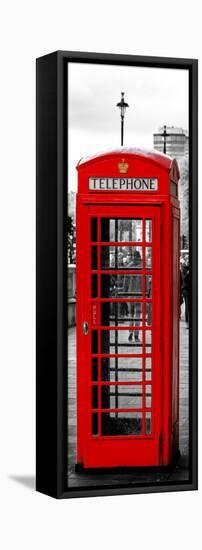 Red Telephone Booths - London - UK - England - United Kingdom - Europe - Door Poster-Philippe Hugonnard-Framed Stretched Canvas