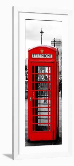 Red Telephone Booths - London - UK - England - United Kingdom - Europe - Door Poster-Philippe Hugonnard-Framed Photographic Print