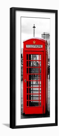 Red Telephone Booths - London - UK - England - United Kingdom - Europe - Door Poster-Philippe Hugonnard-Framed Premium Photographic Print