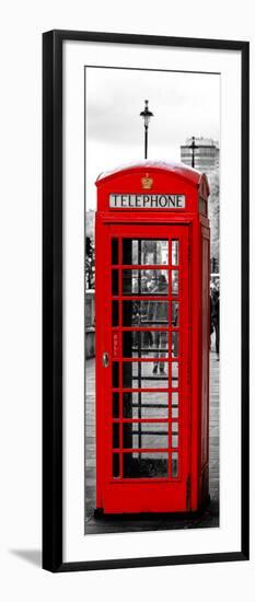 Red Telephone Booths - London - UK - England - United Kingdom - Europe - Door Poster-Philippe Hugonnard-Framed Premium Photographic Print