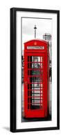 Red Telephone Booths - London - UK - England - United Kingdom - Europe - Door Poster-Philippe Hugonnard-Framed Photographic Print