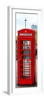 Red Telephone Booths - London - UK - England - United Kingdom - Europe - Door Poster-Philippe Hugonnard-Framed Photographic Print