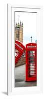 Red Telephone Booths - London - UK - England - United Kingdom - Europe - Door Poster-Philippe Hugonnard-Framed Photographic Print