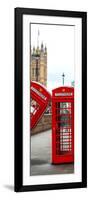 Red Telephone Booths - London - UK - England - United Kingdom - Europe - Door Poster-Philippe Hugonnard-Framed Photographic Print