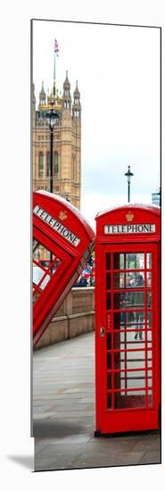 Red Telephone Booths - London - UK - England - United Kingdom - Europe - Door Poster-Philippe Hugonnard-Mounted Photographic Print