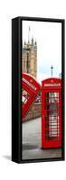 Red Telephone Booths - London - UK - England - United Kingdom - Europe - Door Poster-Philippe Hugonnard-Framed Stretched Canvas