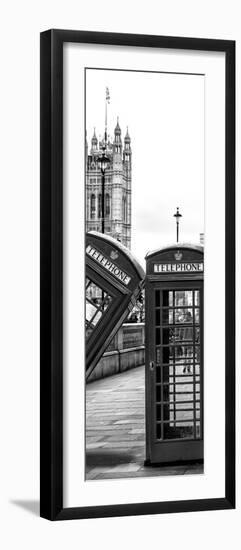 Red Telephone Booths - London - UK - England - United Kingdom - Europe - Door Poster-Philippe Hugonnard-Framed Photographic Print