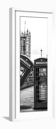 Red Telephone Booths - London - UK - England - United Kingdom - Europe - Door Poster-Philippe Hugonnard-Framed Photographic Print