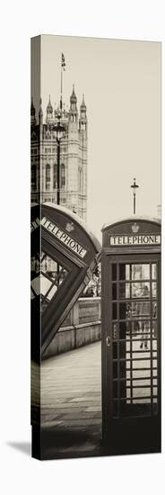 Red Telephone Booths - London - UK - England - United Kingdom - Europe - Door Poster-Philippe Hugonnard-Stretched Canvas