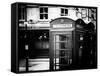 Red Telephone Booths - London - UK - England - United Kingdom - Europe - Old Black and White-Philippe Hugonnard-Framed Stretched Canvas