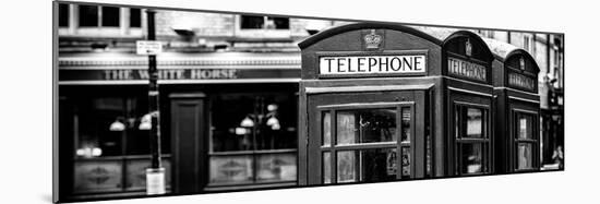 Red Telephone Booths - London - UK - England - United Kingdom - Europe - Panoramic Photography-Philippe Hugonnard-Mounted Photographic Print